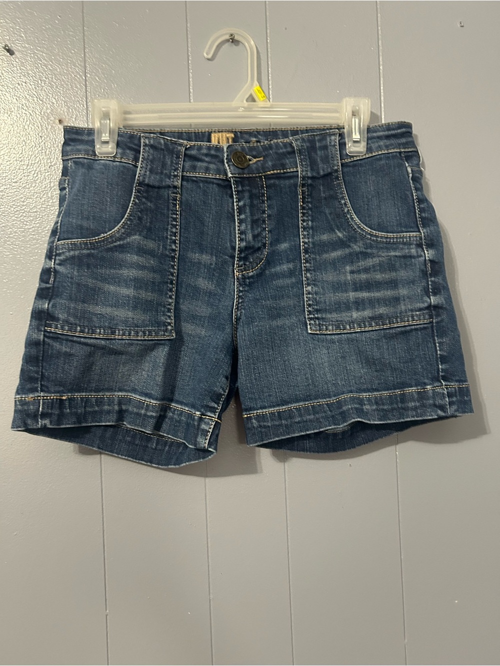 Kut from the Kloth Medium Blue Denim Utility Shorts